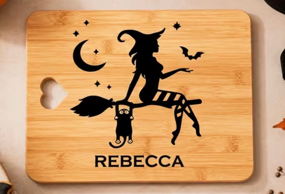 Personalised Witch Chopping Board