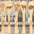 5 piece cow utensils