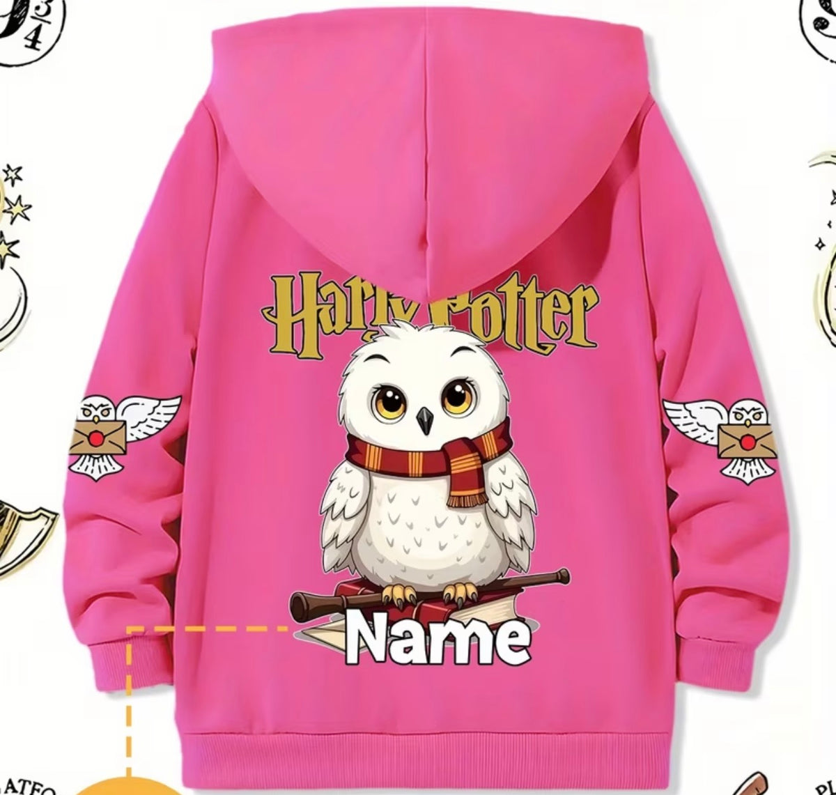 Owl Personalised Zip Top kids