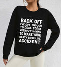 Back off sweatshirt