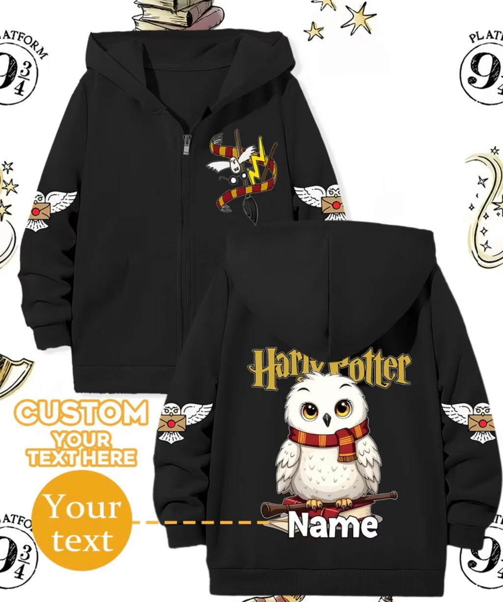 Owl Personalised Zip Top kids