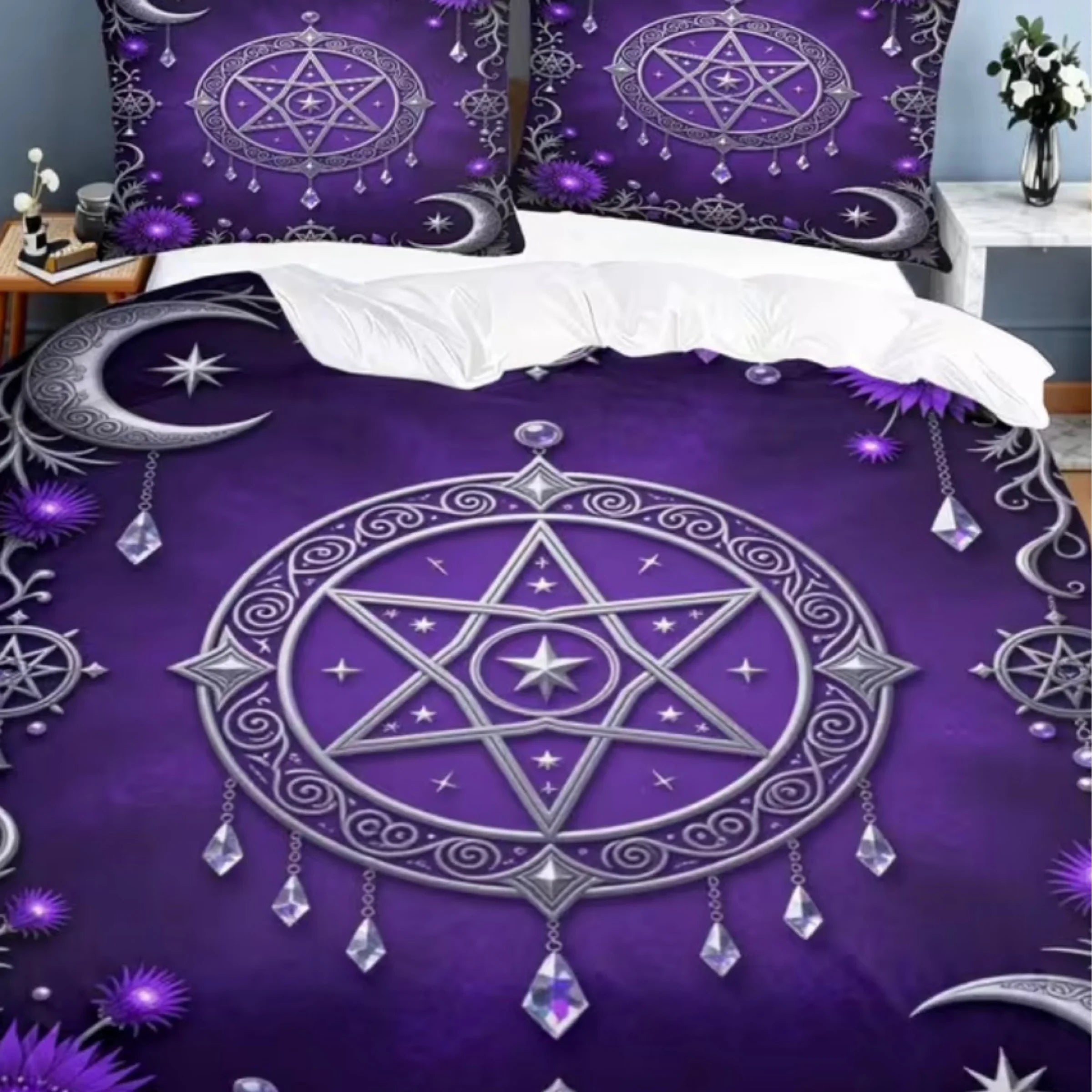 Purple mystic bedding set