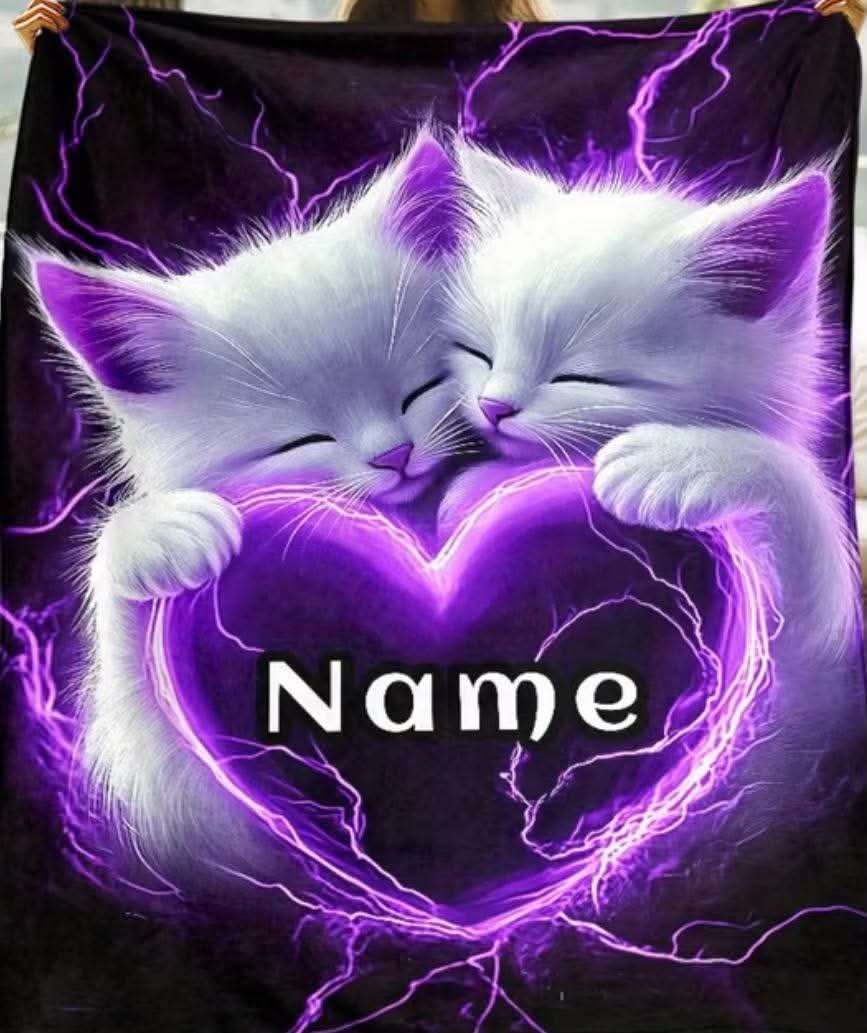 Personalised Kitten throw