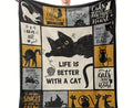 Life is better with a cat throw