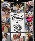 Personalised family photos throw