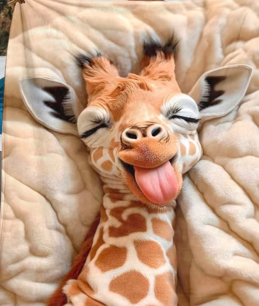 Cheeky Giraffe throw