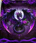 Dark purple dragon throw